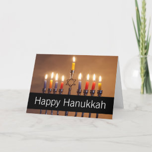 Lycklig Hanukkah Menorah Candles Personlig Helgkort