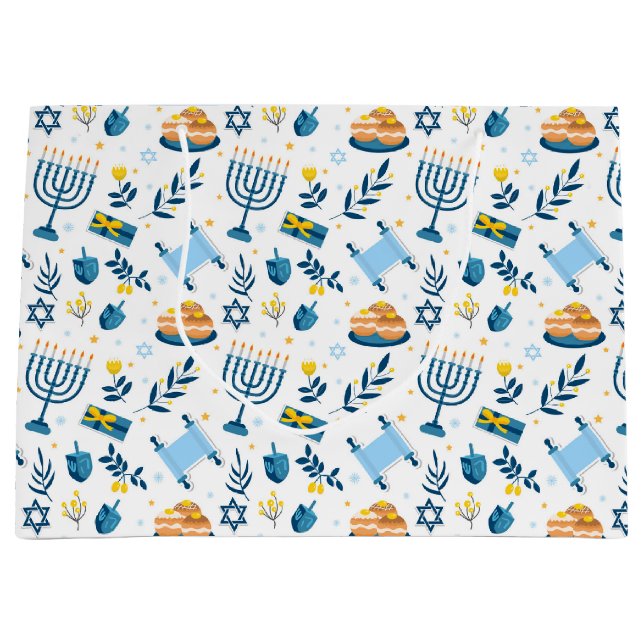 Lycklig Hanukkah Menorah Gift Bag (Framsidan)