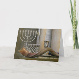 Lycklig Hanukkah, Menorah-hälsningskort Kort