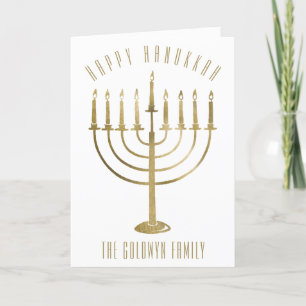 Lycklig Hanukkah Menorah Helgdag Card Helgkort