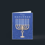 Lycklig Hanukkah Menorah Helgkort<br><div class="desc">Lycklig Hanukkah Menorah-designfotokort för helgdag</div>