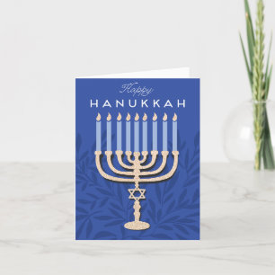 Lycklig Hanukkah Menorah Helgkort