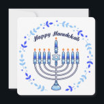 Lycklig Hanukkah Menorah Jewish Jew Cute Candles Julkort<br><div class="desc">Önskar att någon speciell en Chag Sameach på den här festivalen i ljus med en contemporary,  söt judisk design av PopQTstudio. Det här helgdag har en lekfull design av en Menorah som är full av vackra kawaiiljus. Ett underbart kort till ge dina judiska vänner och familj.</div>