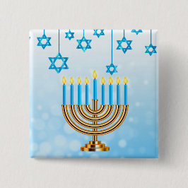 Lycklig Hanukkah Menorah Knapp