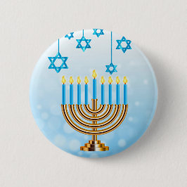 Lycklig Hanukkah Menorah Knapp