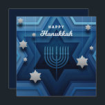 Lycklig Hanukkah Menorah-kort<br><div class="desc">Papper urklippsdesign.</div>