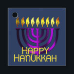 Lycklig Hanukkah Menorah Lila Gåvor Etiketter<br><div class="desc">Lycklig Hanukkah Menorah Lila</div>