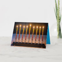 Lycklig Hanukkah Menorah Miracle Card