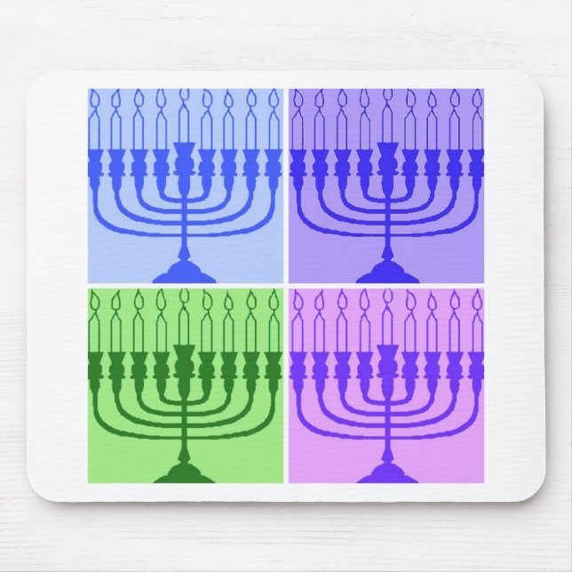 Lycklig Hanukkah Menorah Musmatta (Framsidan)