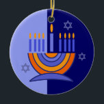 Lycklig Hanukkah. Menorah och Dreidels Julgransprydnad Keramik<br><div class="desc">Lycklig Hanukkah. Menorah och Dreidels design ger utsmyckningar. Matchningskort och gåvor finns tillgängliga i de judiska Helgdagarna/Hanukkah-kategorin i vår butik.</div>