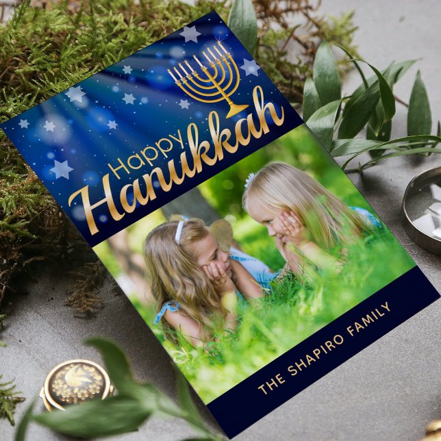 Lycklig Hanukkah Menorah Personlig Photo (Skapare uppladdad)