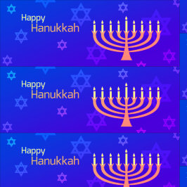 Lycklig Hanukkah Menorah Presentpapper
