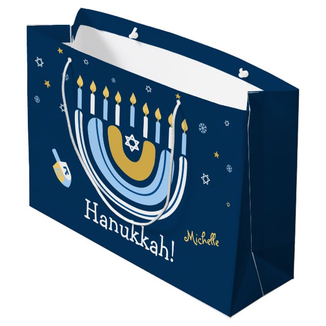 Lycklig Hanukkah Menorah Rainbow (Baksidan Vinklad)