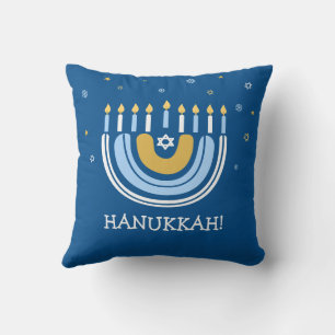 Lycklig Hanukkah Menorah Rainbow Dekorativ kudde
