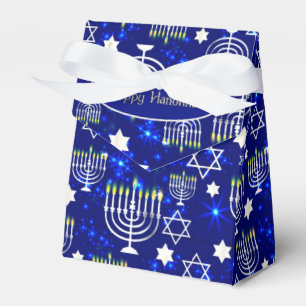Lycklig Hanukkah Menorah Tält Presentaskar