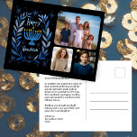 Lycklig Hanukkah Menorah Watercolor ANPASSNINGSBAR Helg Vykort<br><div class="desc">Söte teckning att önska någon lycklig hanukkah! Klicka på "anpassa" om du vill lägga till egna foton längst fram och text längst bak. Finns även som hälsningskort eller digital nedladdning som skickas direkt via e-post eller sms. Kolla min butik för mer eller säg till om du vill ha någon anpassningsbar!...</div>