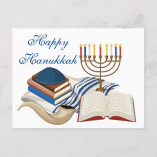 Lycklig Hanukkah Menorha Vykort