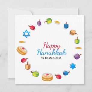 Lycklig Hanukkah Modern Photo Dreidel Star Namn