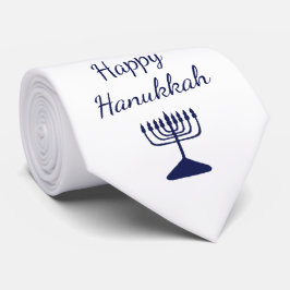 Lycklig Hanukkah Modern Simple Blue Menorah Slips