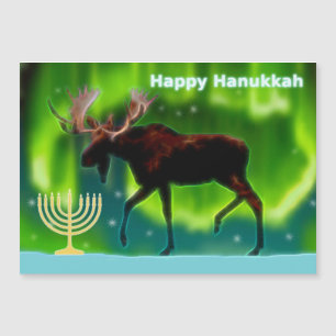Lycklig Hanukkah - Moose i norra Ljus