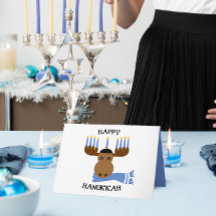 Lycklig Hanukkah Moose Personlig Hanukkah Card