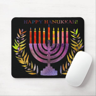 Lycklig Hanukkah Mousepad Musmatta