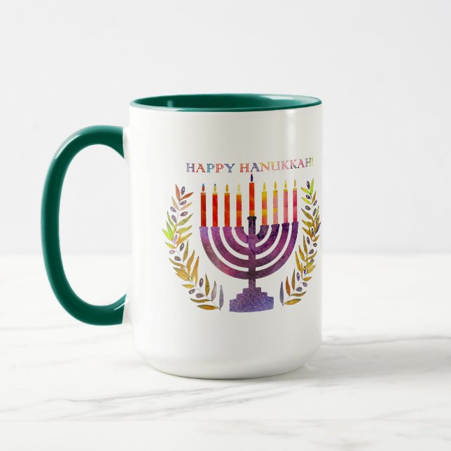 Lycklig Hanukkah Mugg (Vänster)