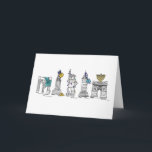 Lycklig Hanukkah New York City NYC Chanukah Helgda Helgkort<br><div class="desc">En originalillustration av New York City-markeringar "klädd" för julhelgen med penna och bläck. Perfekt för Hanukkah! Denna illustration av Chanukah finns också på andra produkter. Ser du inte vad du är tittar för? Behöver du hjälp med anpassning? Kontakta Rebecca för att få något designat bara för dig.</div>