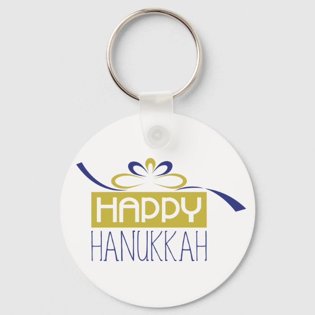 Lycklig Hanukkah Nyckelring (Framsida)