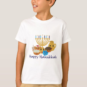 Lycklig Hanukkah och söta Hanukkah-tecken T Shirt