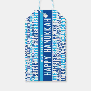 Lycklig Hanukkah Önskemål KÄRLEK lätt skratt Funky Presentetikett