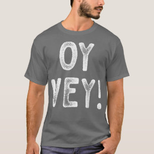 Lycklig Hanukkah Oy Vey Vintage Cute Funny Hebrew T Shirt