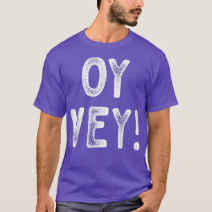 Lycklig Hanukkah Oy Vey Vintage Cute Funny Hebrew T Shirt