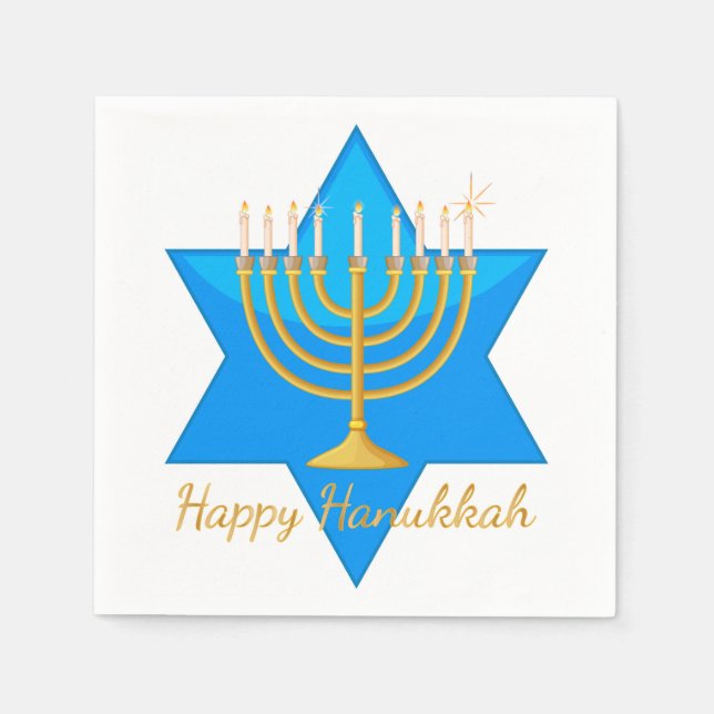 Lycklig Hanukkah Pappersservett (Framsidan)