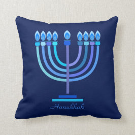 Lycklig Hanukkah Party Bevackra Blue Mandala Decor Kudde