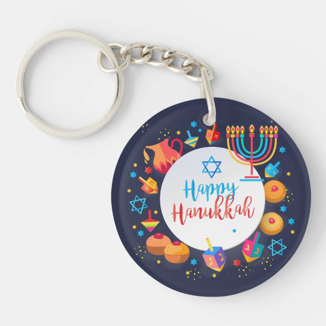 Lycklig Hanukkah Party Vacker Dekoration (Framsidan)