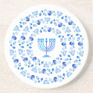 Lycklig Hanukkah Party Vacker Dekoration Dinner P Underlägg