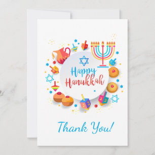 Lycklig Hanukkah Party Vacker Dekoration, judisk Tack Kort