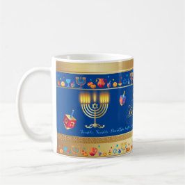 Lycklig Hanukkah Party Vacker Dekoration Kaffemugg