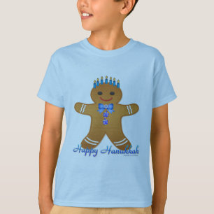 Lycklig Hanukkah Pepparkaksgubbe Menorah T-shirt