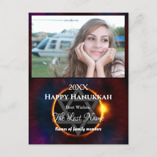 Lycklig Hanukkah Photo Postcard- HAMbWG Helgdag Po Helg Vykort