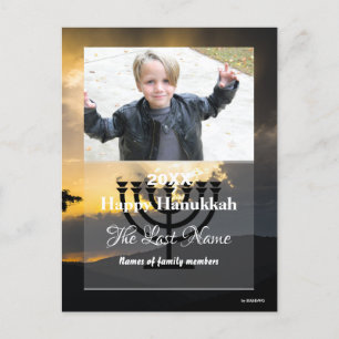 Lycklig Hanukkah Photo Postcard Rand - HAMbWG Helg Vykort