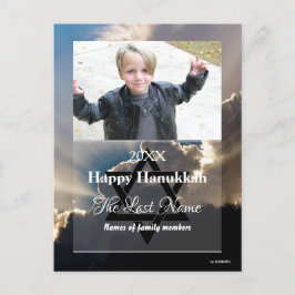 Lycklig Hanukkah Photo Postcard Rand - HAMbWG Helg Vykort