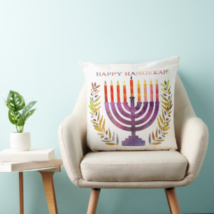 Lycklig Hanukkah Pillow Kudde