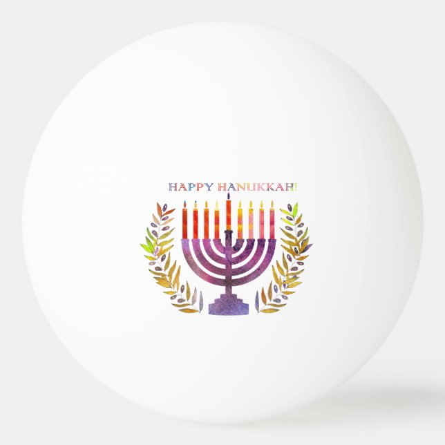 Lycklig Hanukkah Ping Pong Bollar (Framsidan)