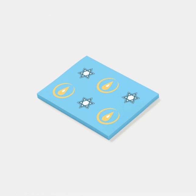 Lycklig Hanukkah Post-it Block (Vinklad)