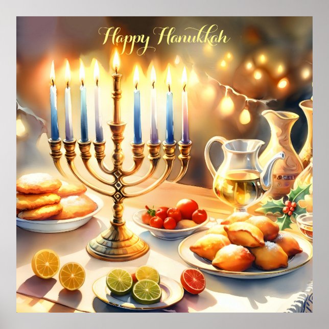 Lycklig Hanukkah Poster (Framsidan)