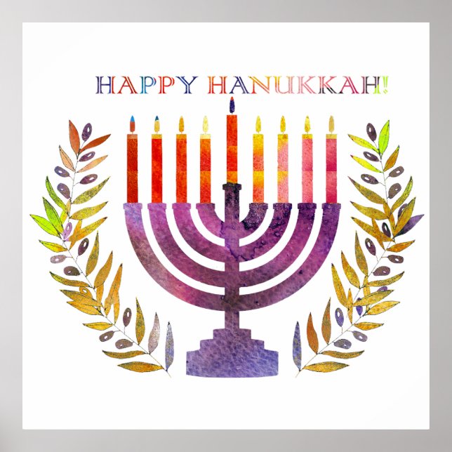 Lycklig Hanukkah Poster (Framsidan)