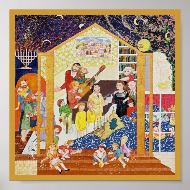LYCKLIG HANUKKAH POSTER (Framsidan)