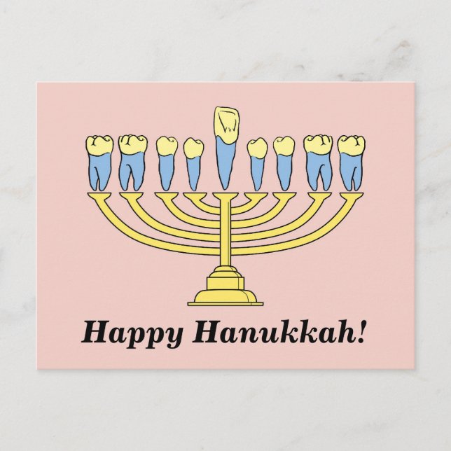"Lycklig Hanukkah"-postkort Helg Vykort (Framsida)